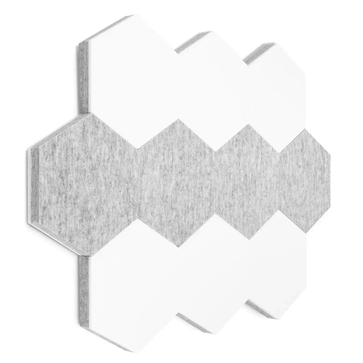 Schallabsorber Wand Raum akustik Schallschutz Isolation Reduzieren Lärm Silenthex Frontsicht Switch grau weiß 10 teilig drehbar
