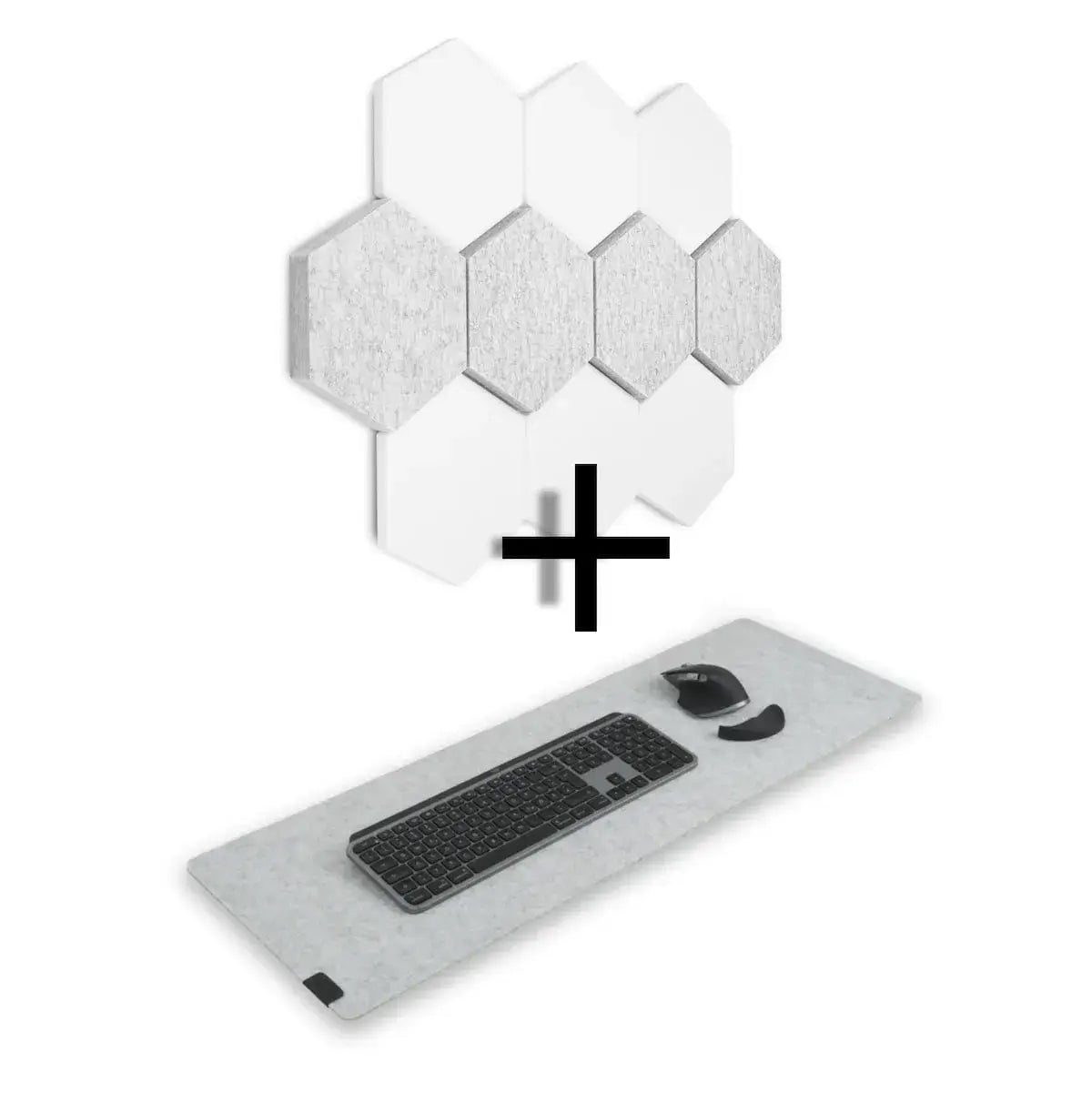 Vorschaubild Bundle von Silenthex und Feltdesk mit Tastatur Maus und Ergoslide