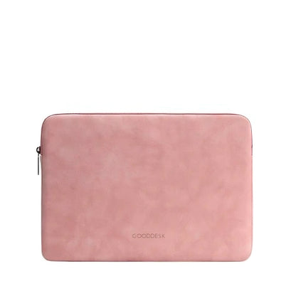 LCASE Laptoptasche Kunstleder außen samt von innen rosa einzeln