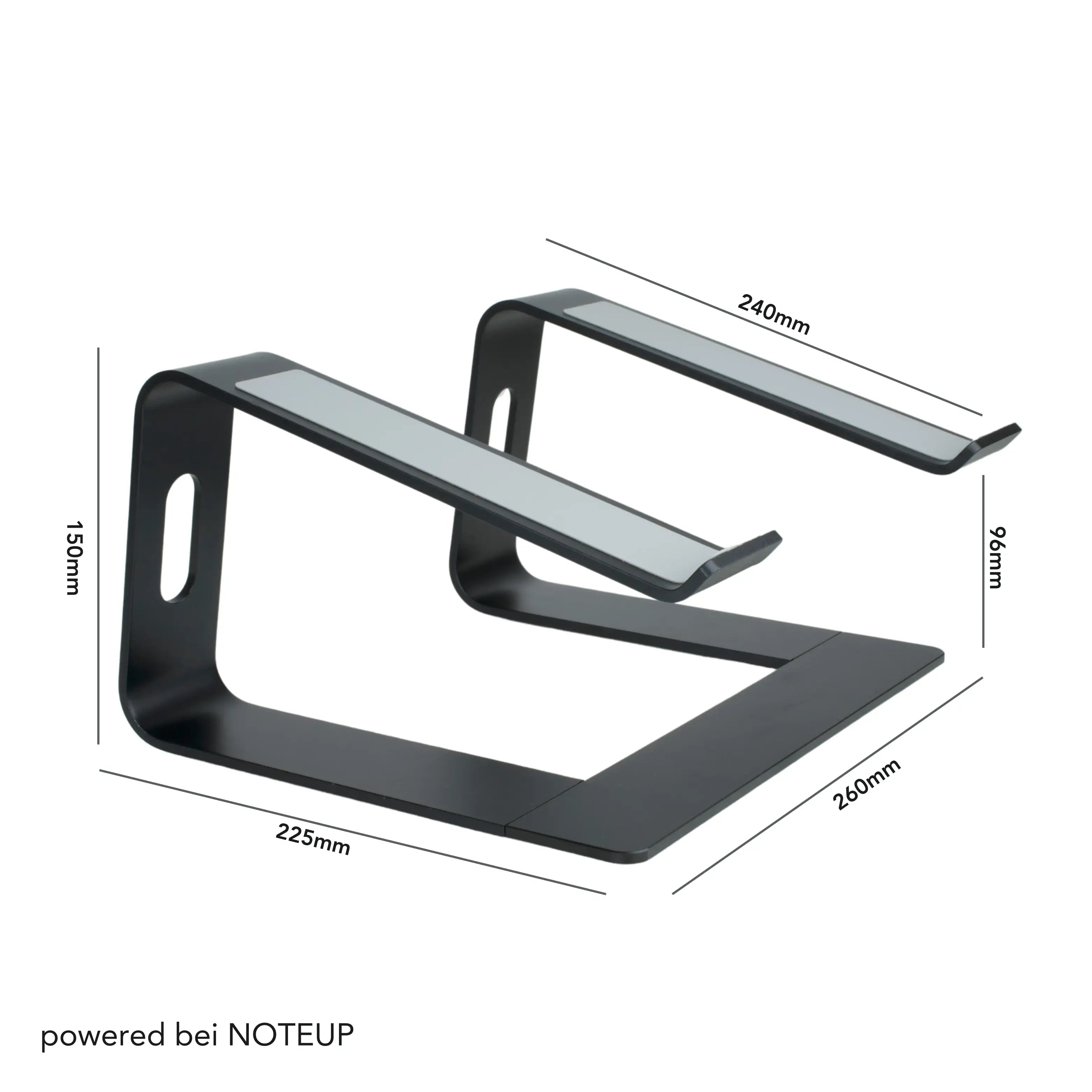 Noteup Laptopständer Erhöhung Laptop aus aluminium Maße